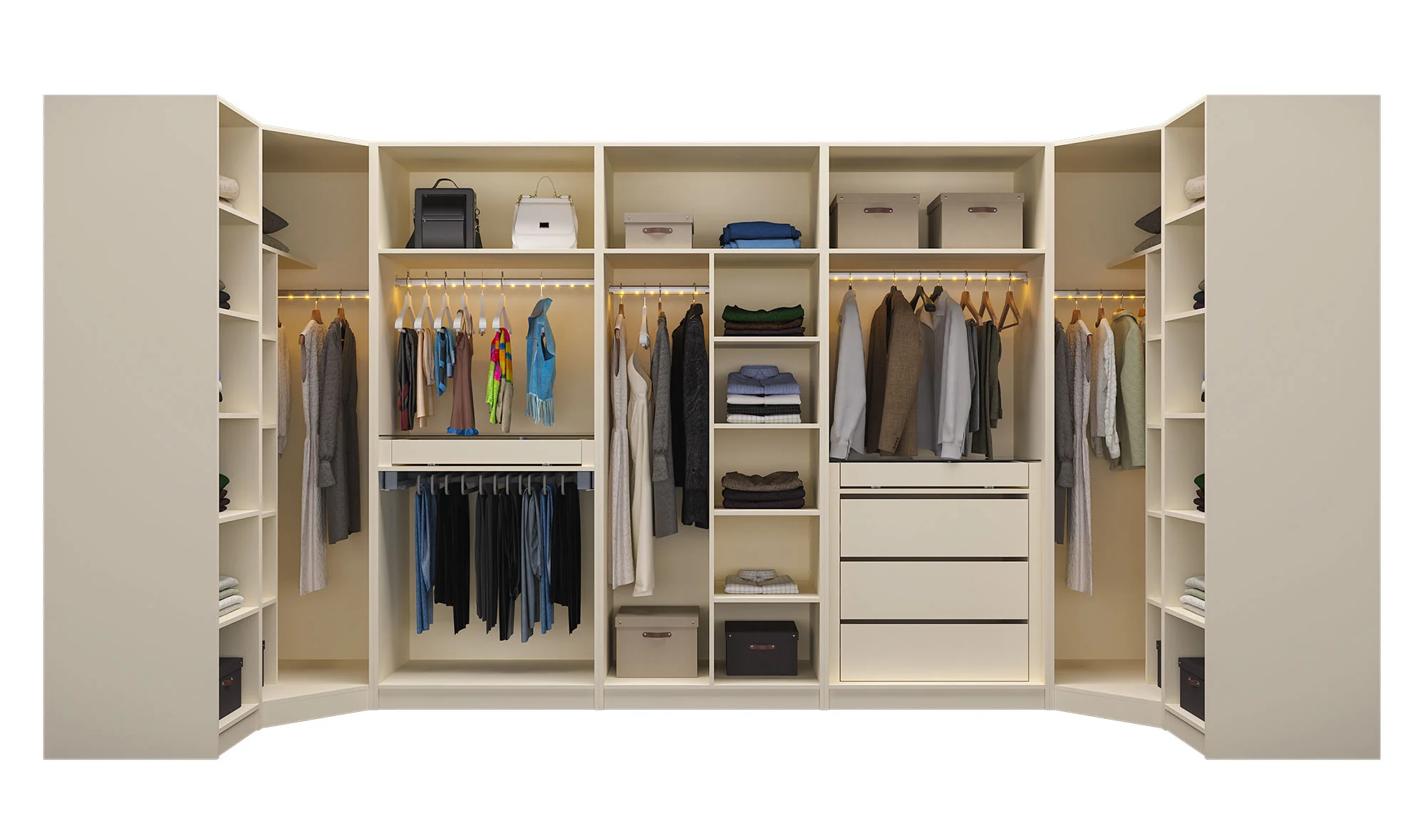 Monet Gardrop - Köşe Dolaplı