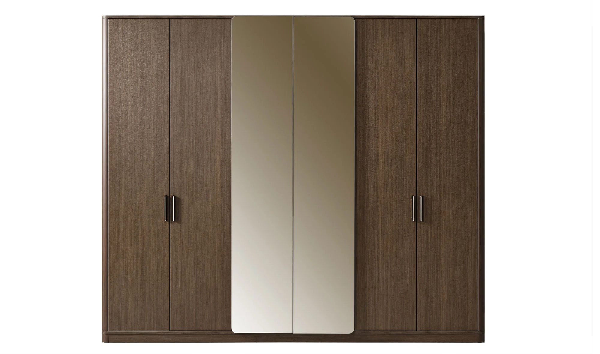 Monica 6 Kapılı Gardrop - Kahve