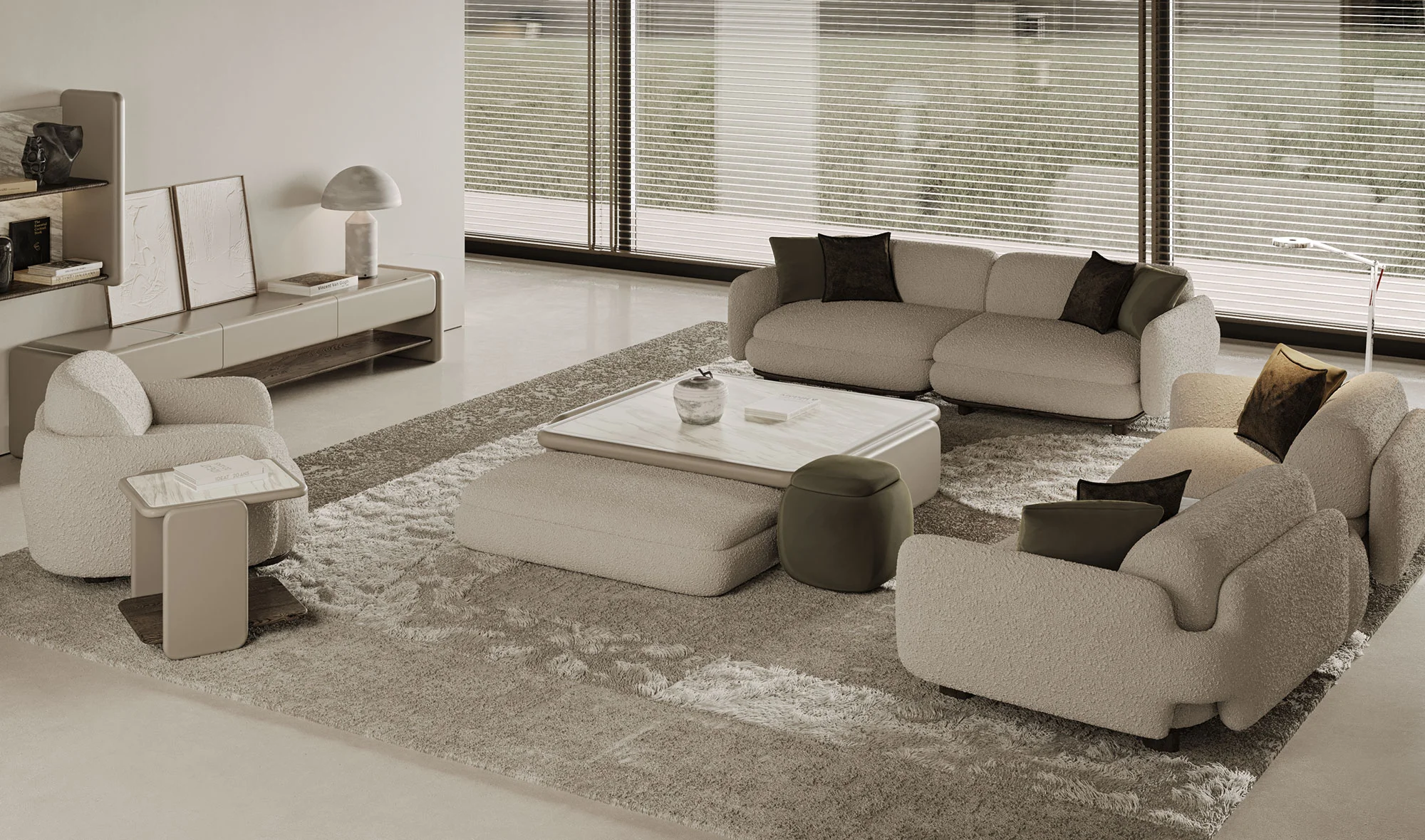 Üçlü Koltuk (sehpalı) + Üçlü Koltuk + Tekli Koltuk