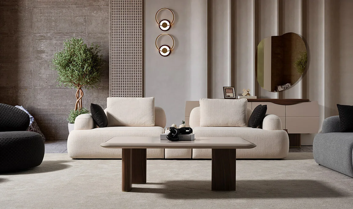 Mostar 3-Sitzer Sofa mit Beistelltisch