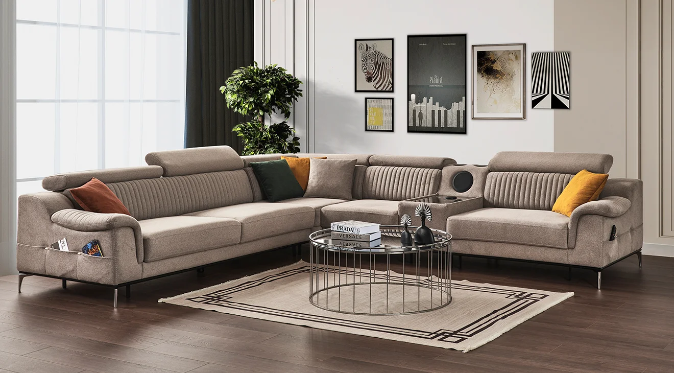 Mustang Ses Sistemli Usbli Köşe Koltuk Takımı