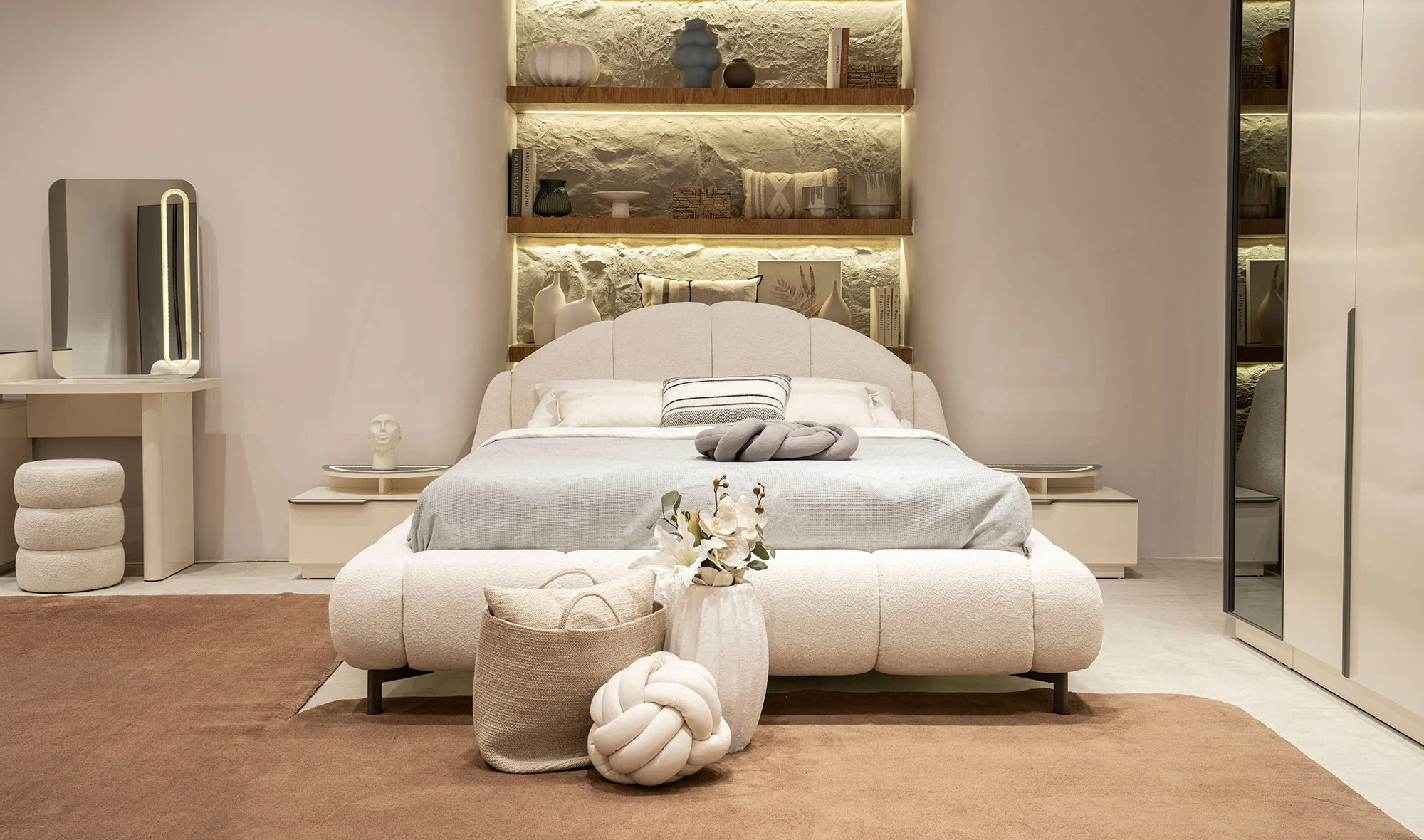 Neovix Bazalı Karyola ve Başlık