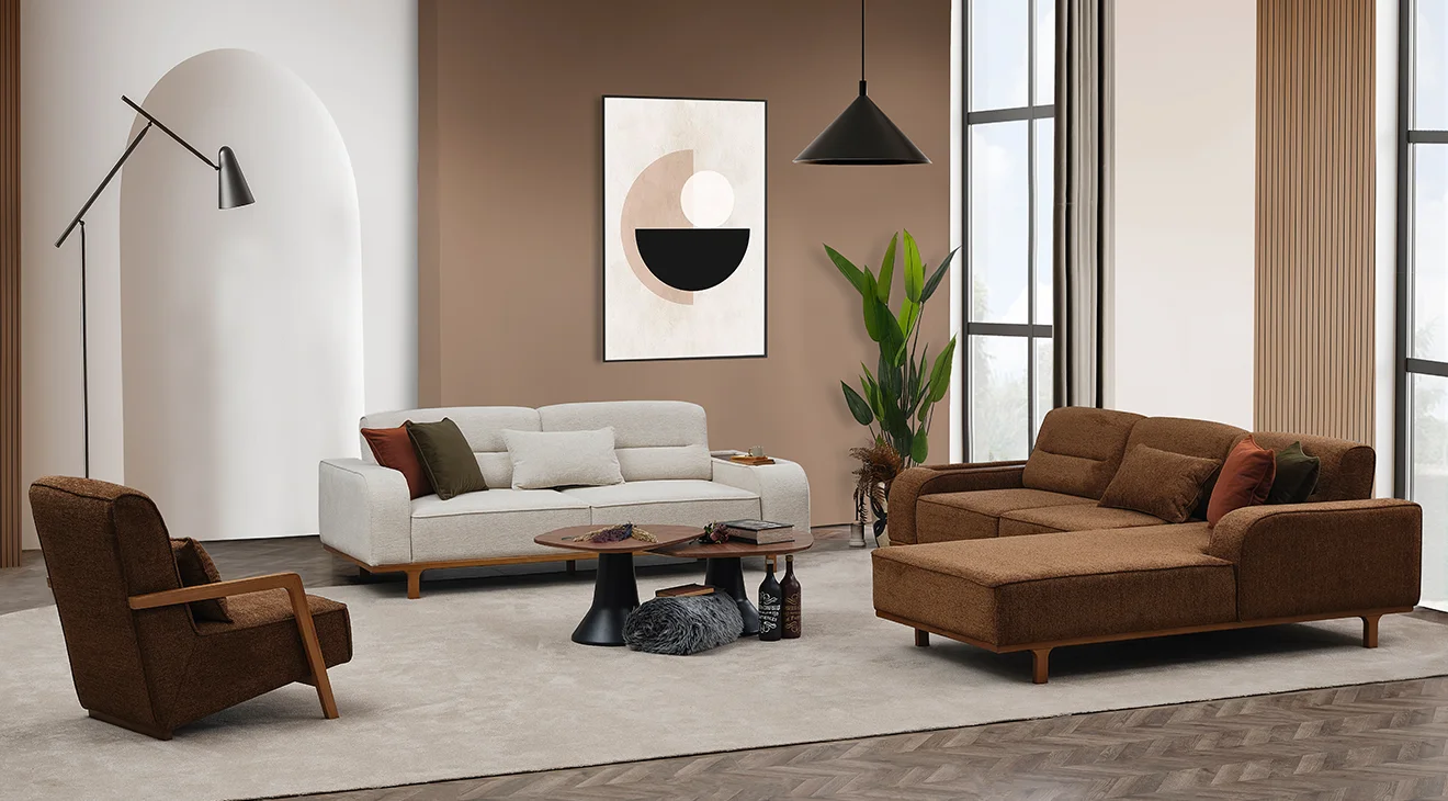 Neron Kanepeli Köşe Koltuk Takımı