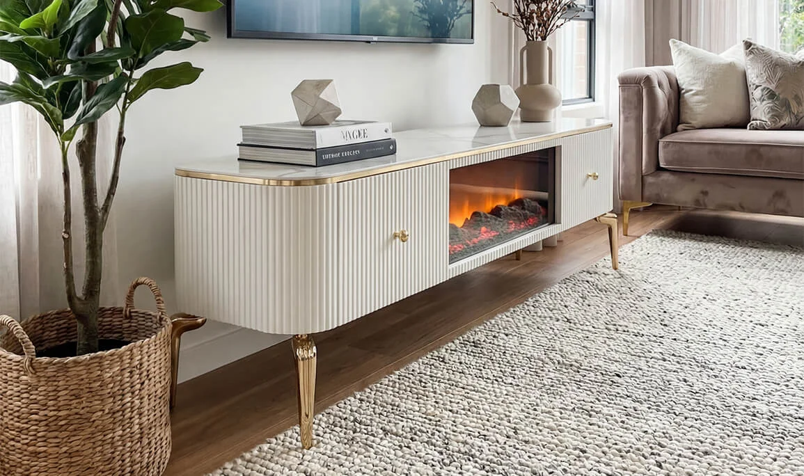 Nevada TV Stand with Fireplace