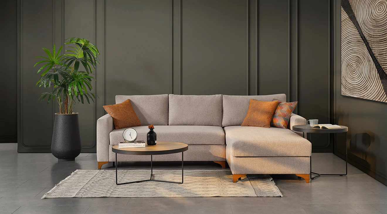 New Nova Yataklı Sandıklı Köşe Koltuk Takımı