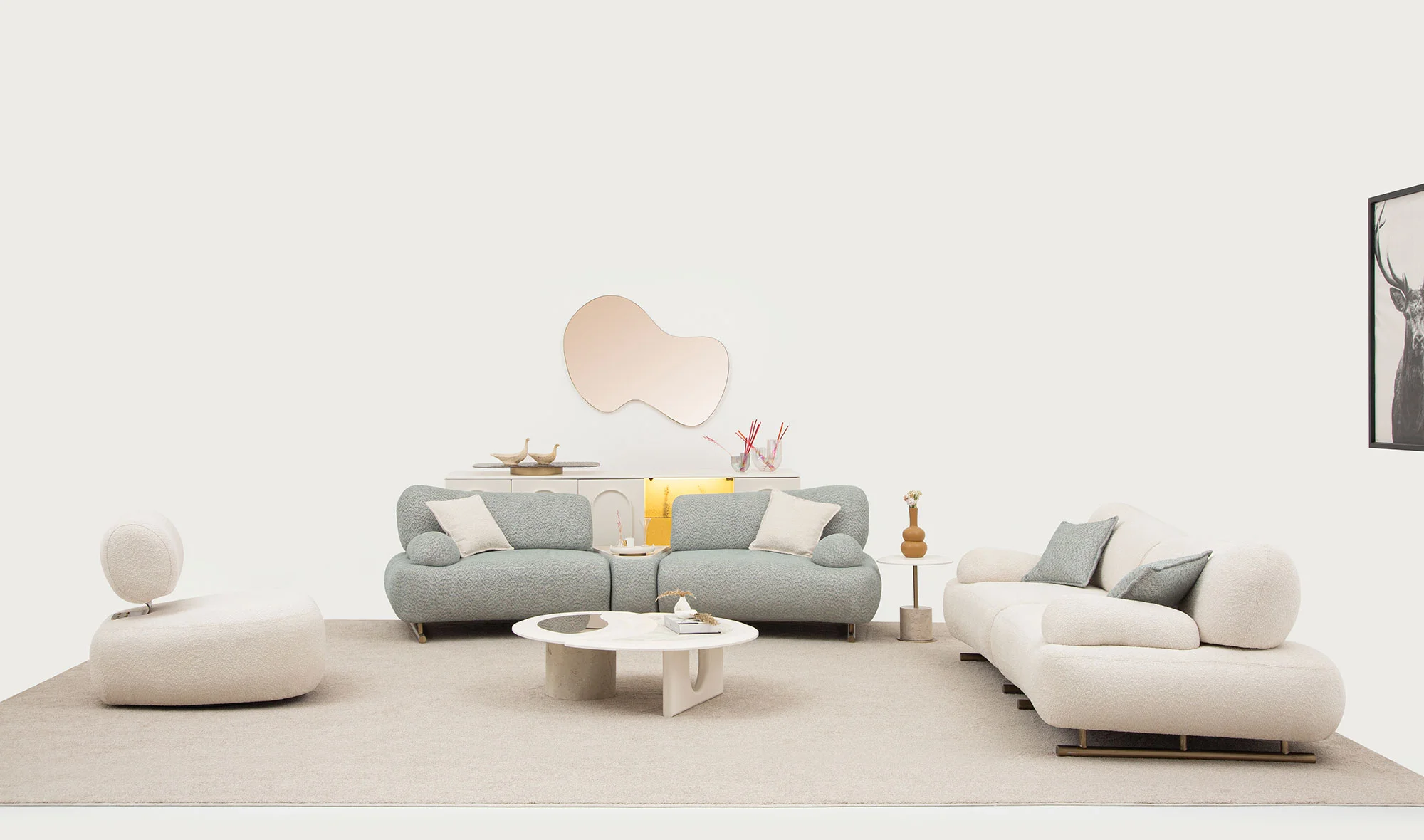 Üçlü Koltuk (sehpalı) + Üçlü Koltuk (yataklı) + Tekli Koltuk