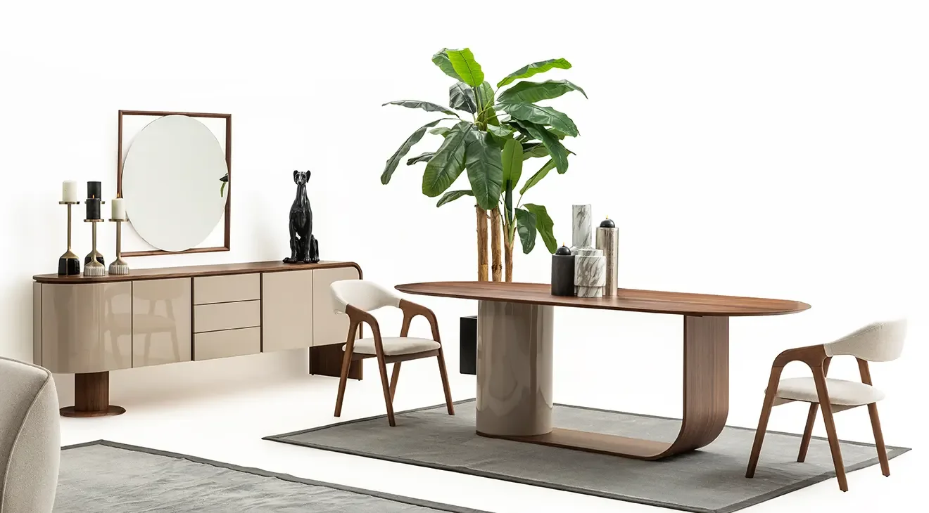 Nova Ahşap Ayaklı Yemek Odası Takımı