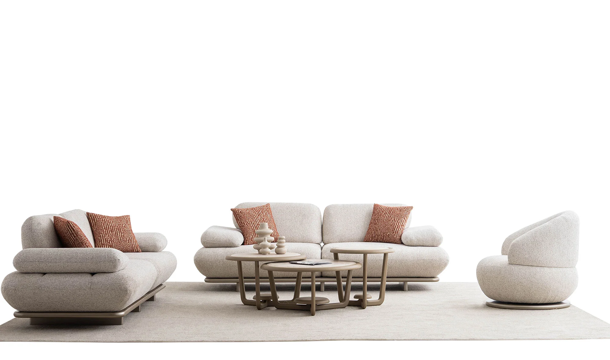 İki Üçlü Koltuk (yataklı) + Bir Tekli Koltuk