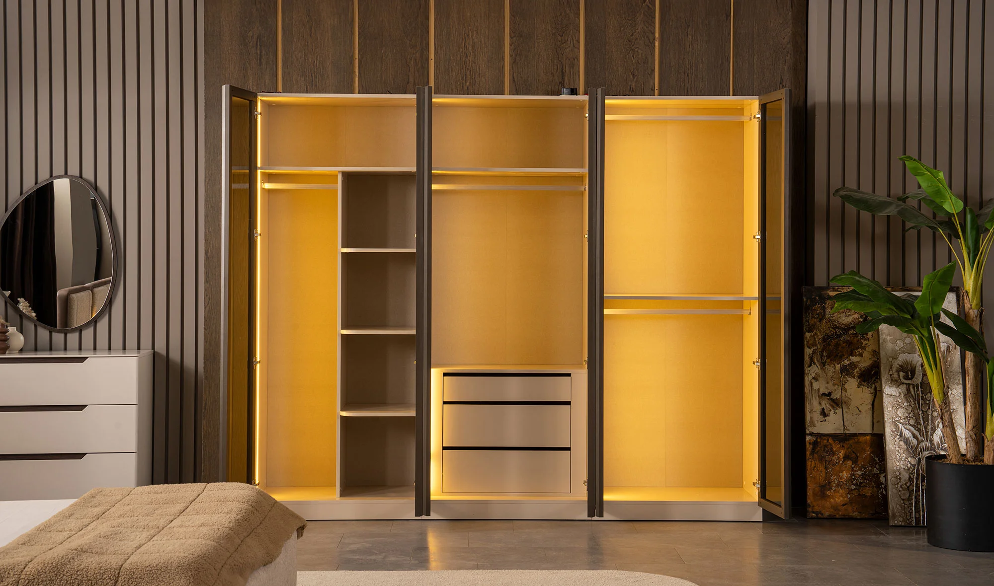 2 Kapılı Çekmeceli Gardrop