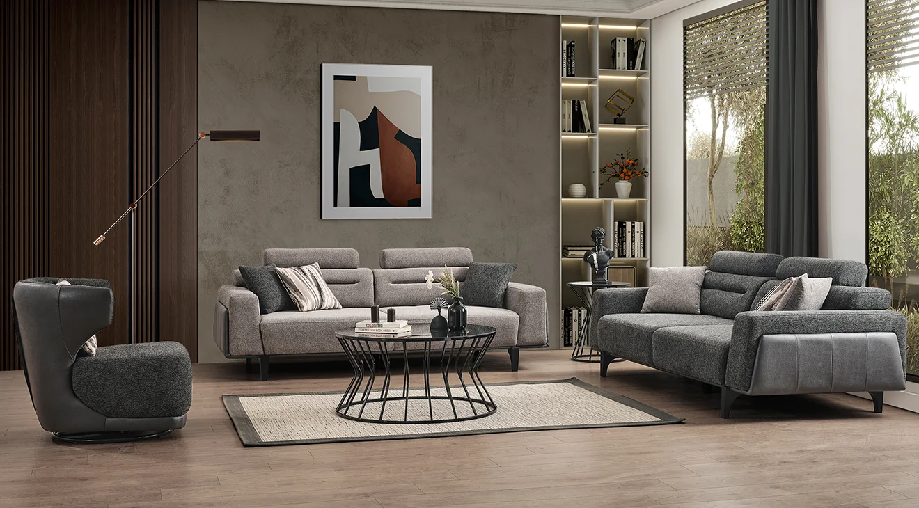 Oslo Gri Modern Koltuk Takımı