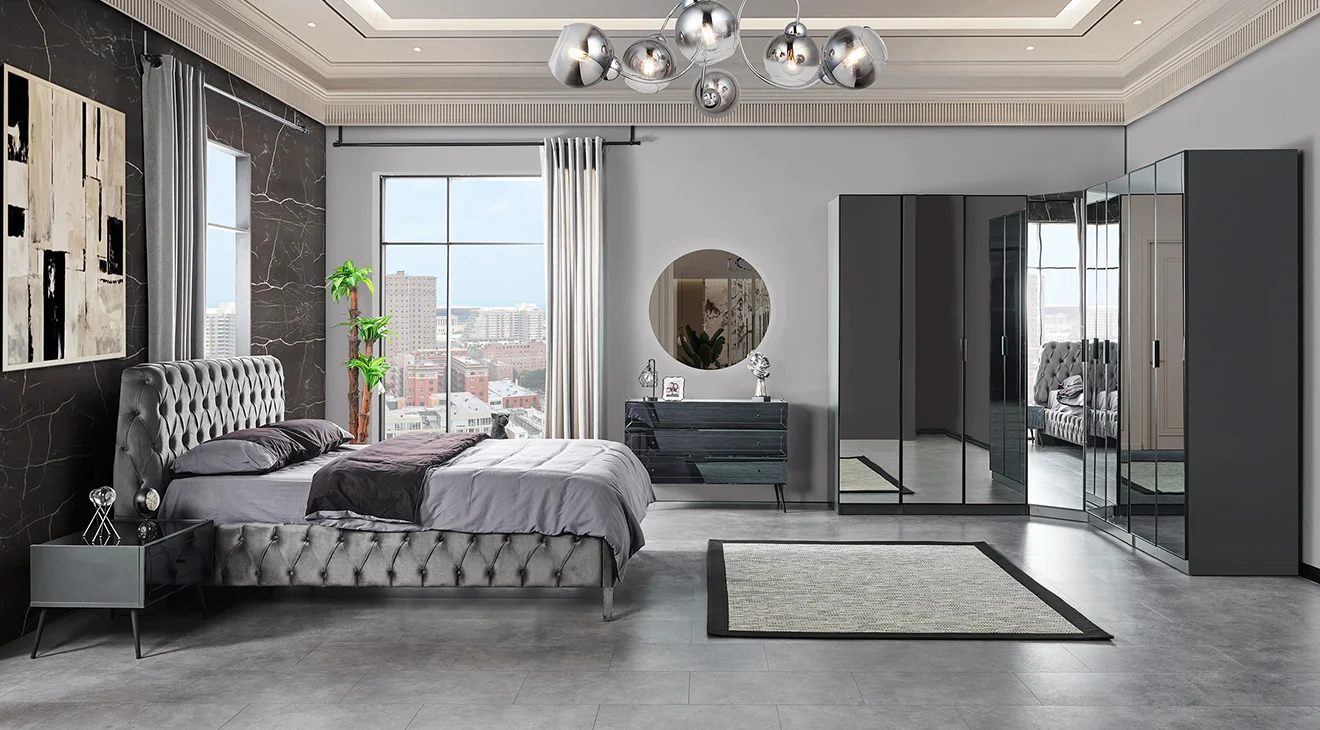 Oslo Köşe Dolaplı Yatak Odası Takımı