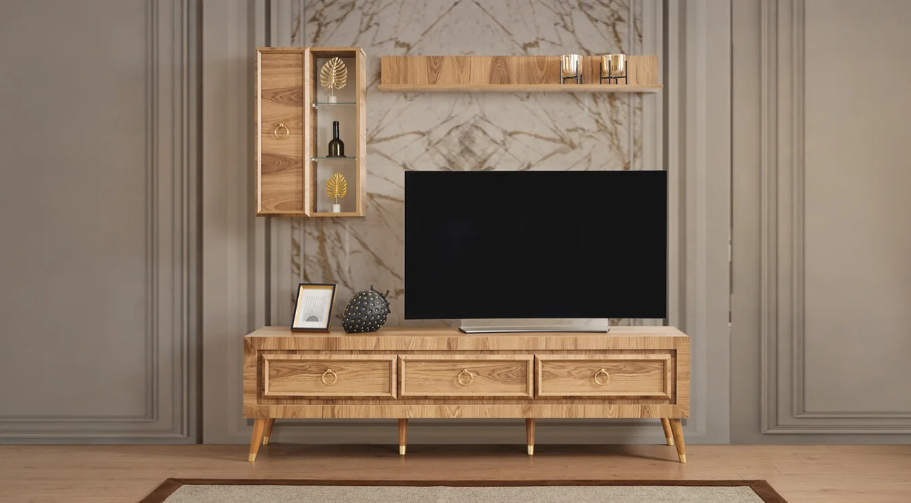 Pablo Ahşap Ayaklı Tv Ünitesi