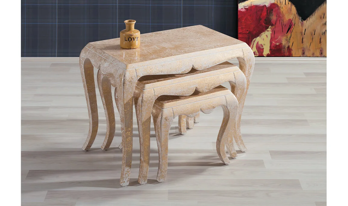 Palmiye Zigon Sehpa Gold