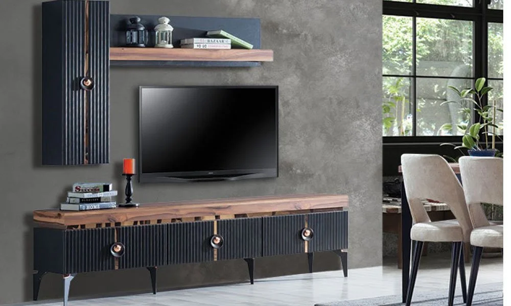 Paris Black Modern Tv Ünitesi
