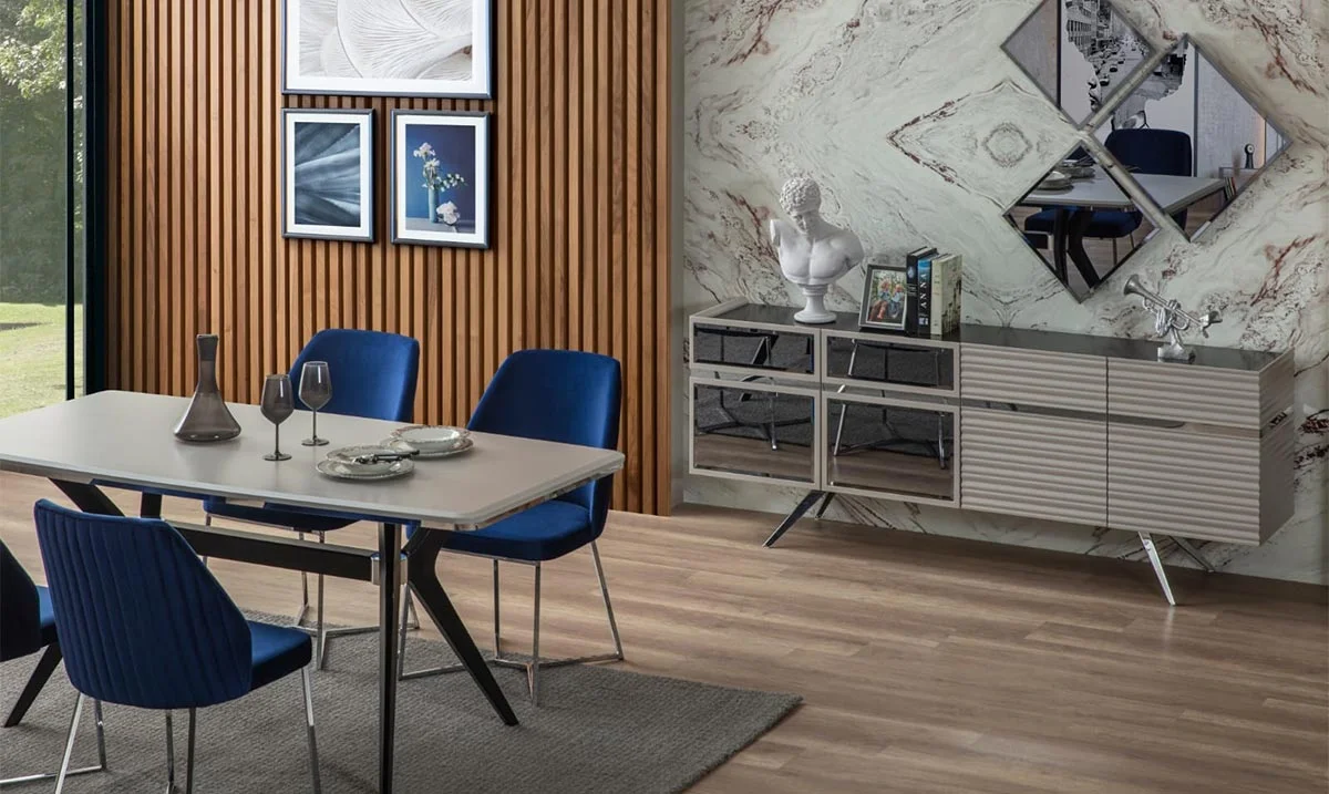 Parma Metal Ayaklı Yemek Odası Takımı