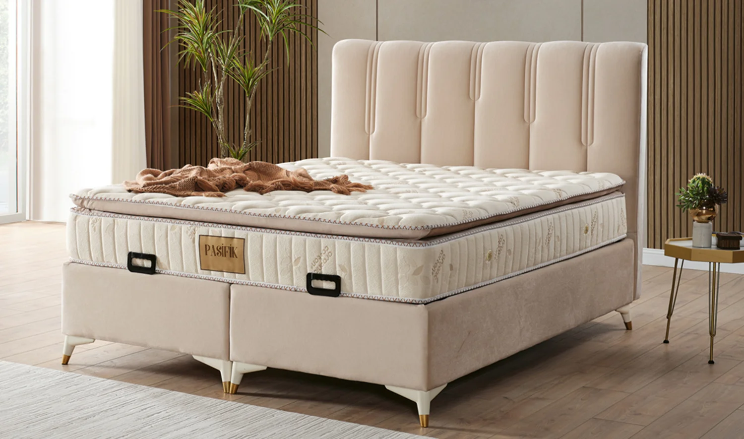 120*200 Yatak + Baza + Başlık