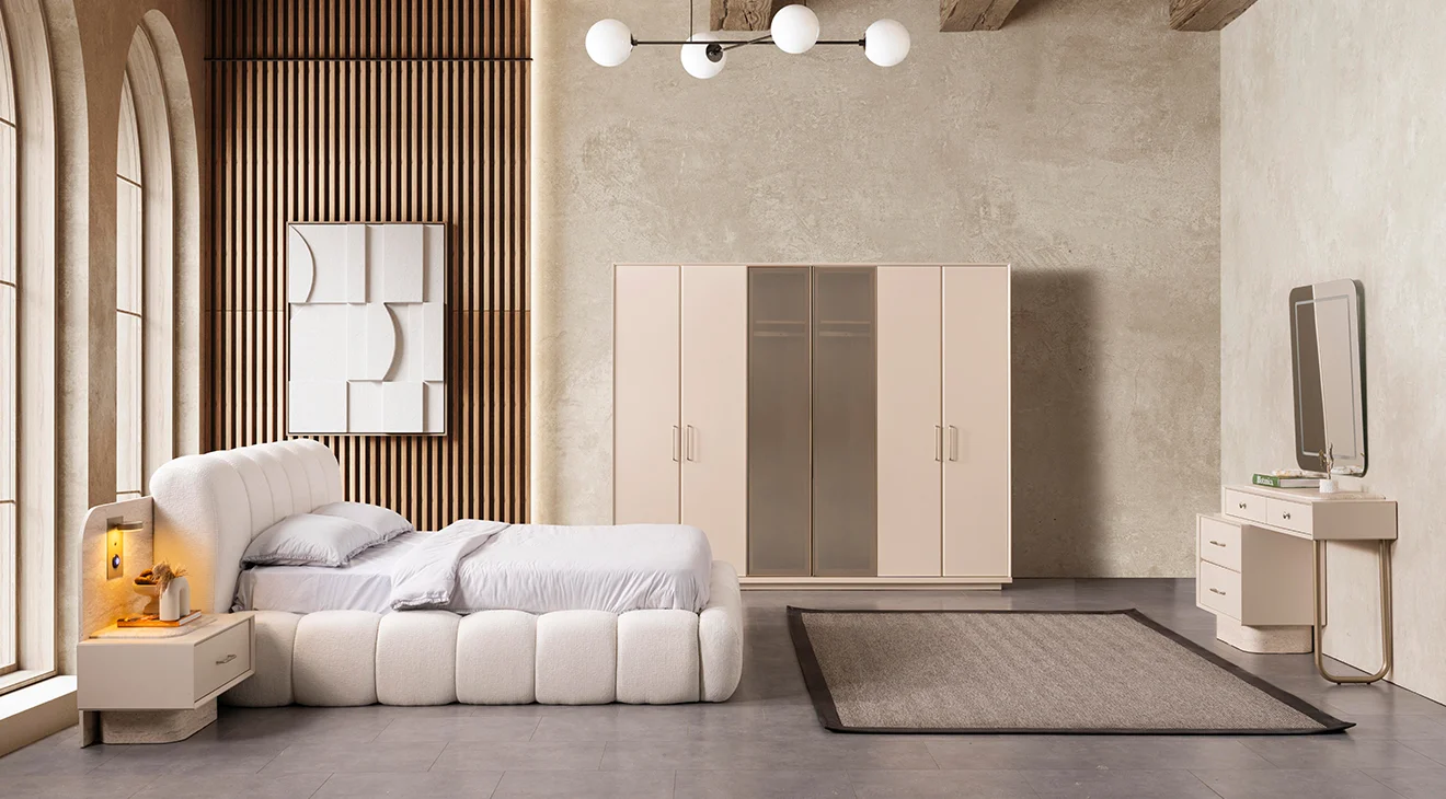 Pera 6 Kapaklı Yatak Odası Takımı