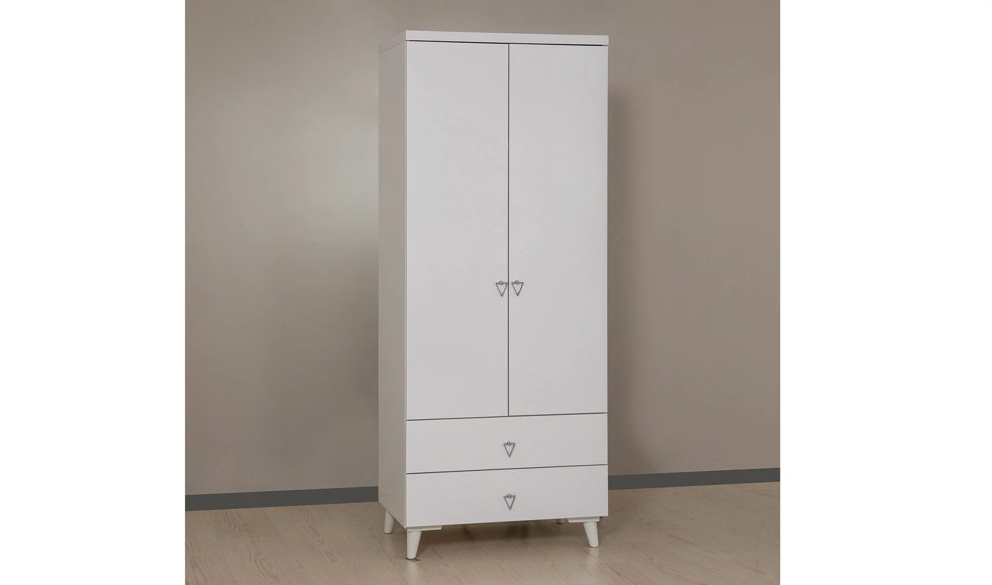 Peru 2 Kapılı Gardrop - Beyaz