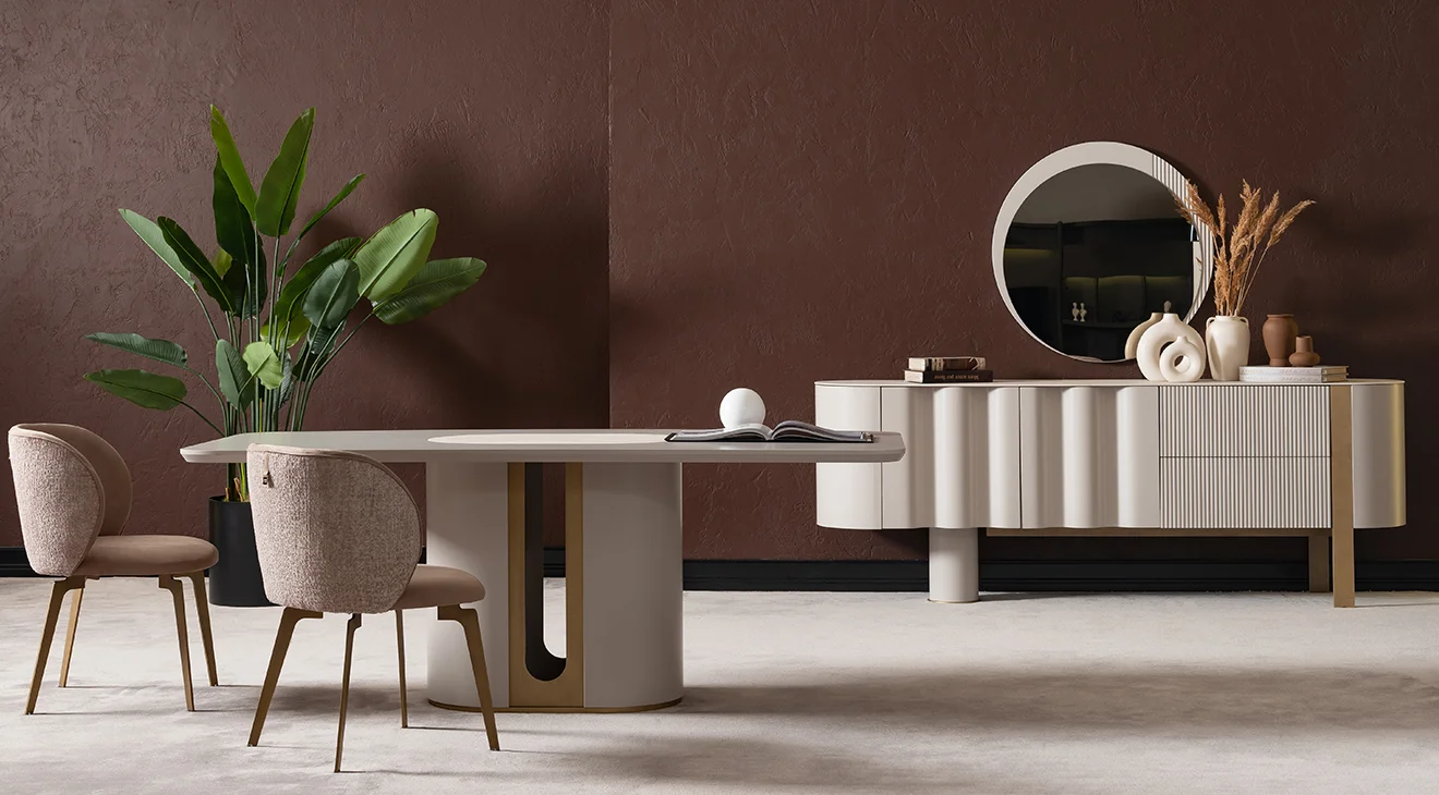 Porto Aytaşı Modern Yemek Odası Takımı