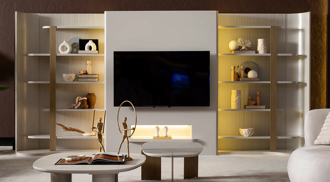 Porto Kitaplıklı Tv Ünitesi