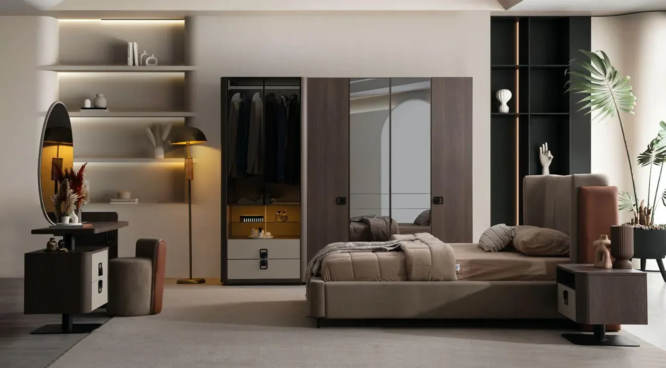 Prada 6 Kapaklı Yatak Odası Takımı