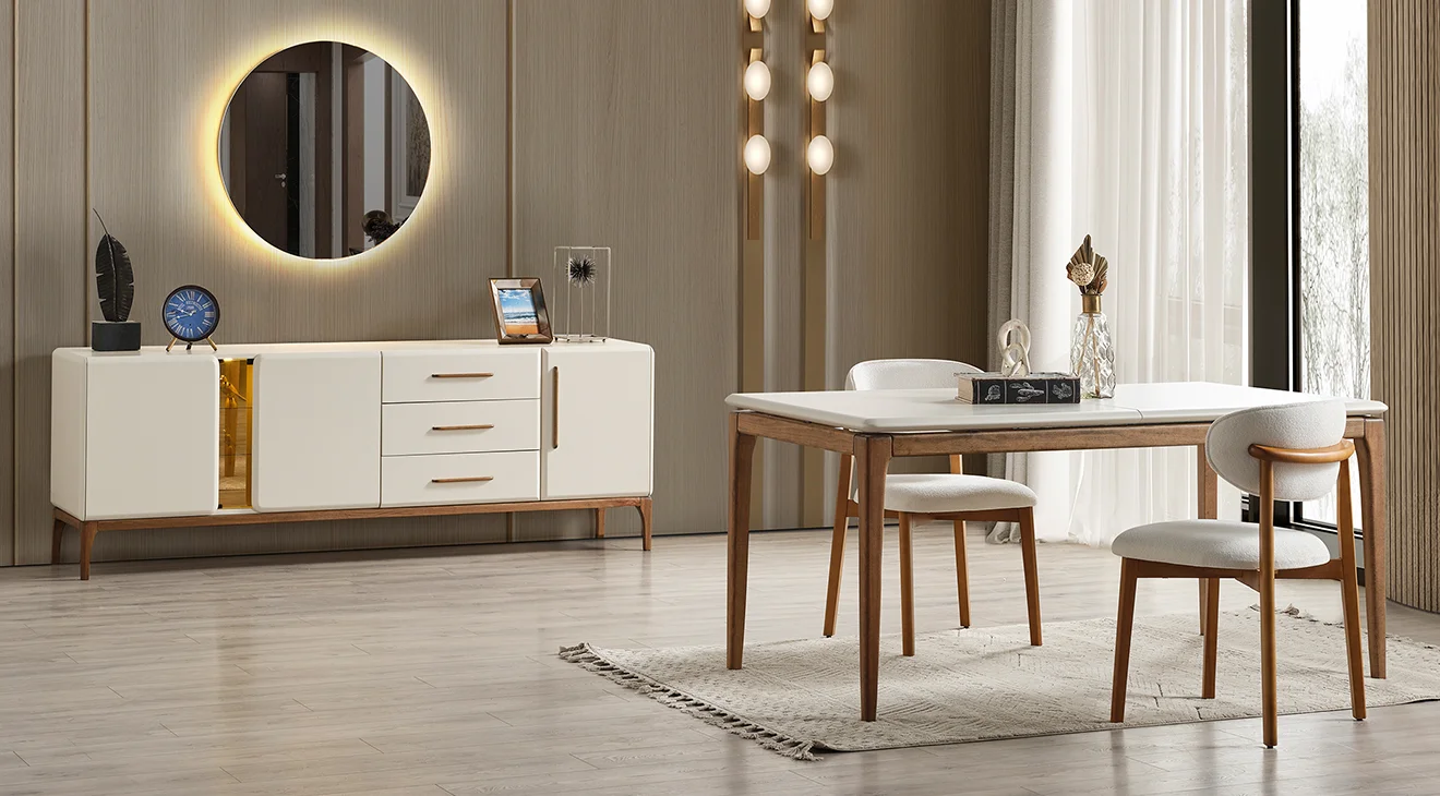 Prada Aytaşı Modern Yemek Odası Takımı