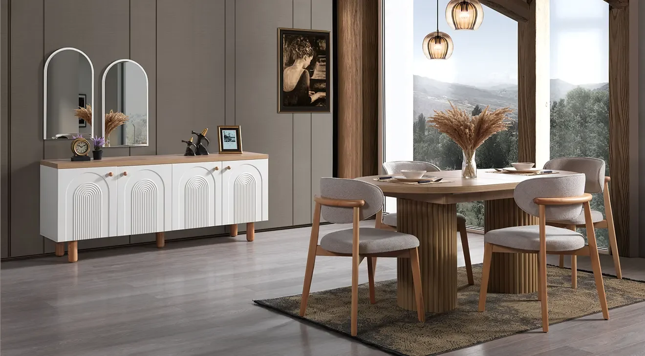 Prag Bohem Yemek Odası Takımı