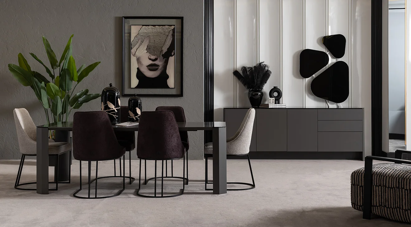 Prag Modern Yemek Odası Takımı