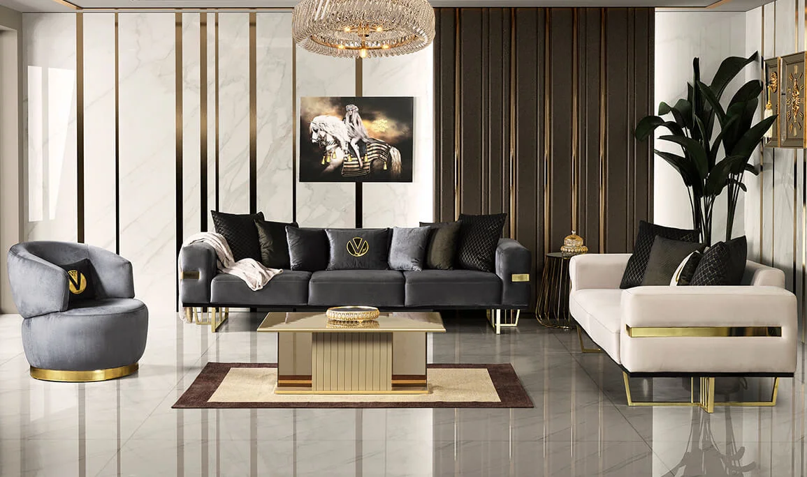 Premier Gold Sofa Set