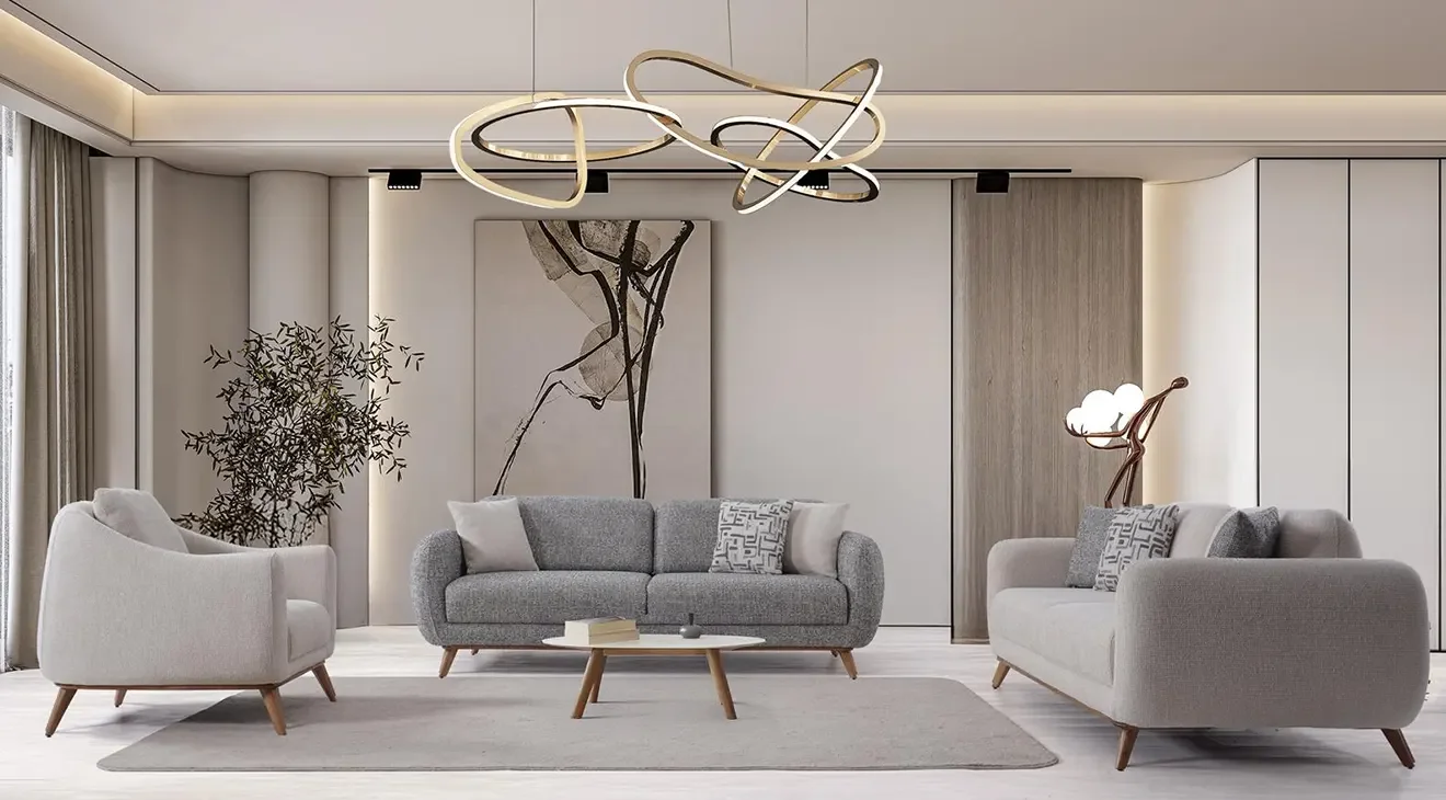 Relax Plus Ahşap Ayaklı Koltuk Takımı