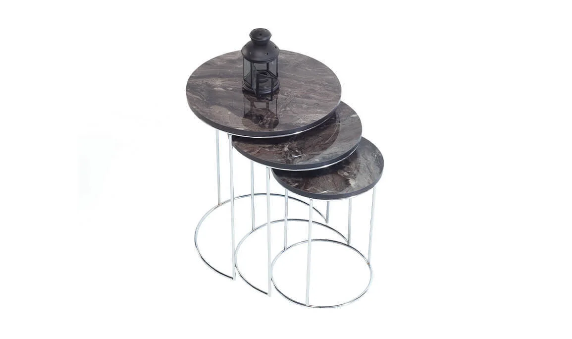 Riga Zigon Side Table Silver