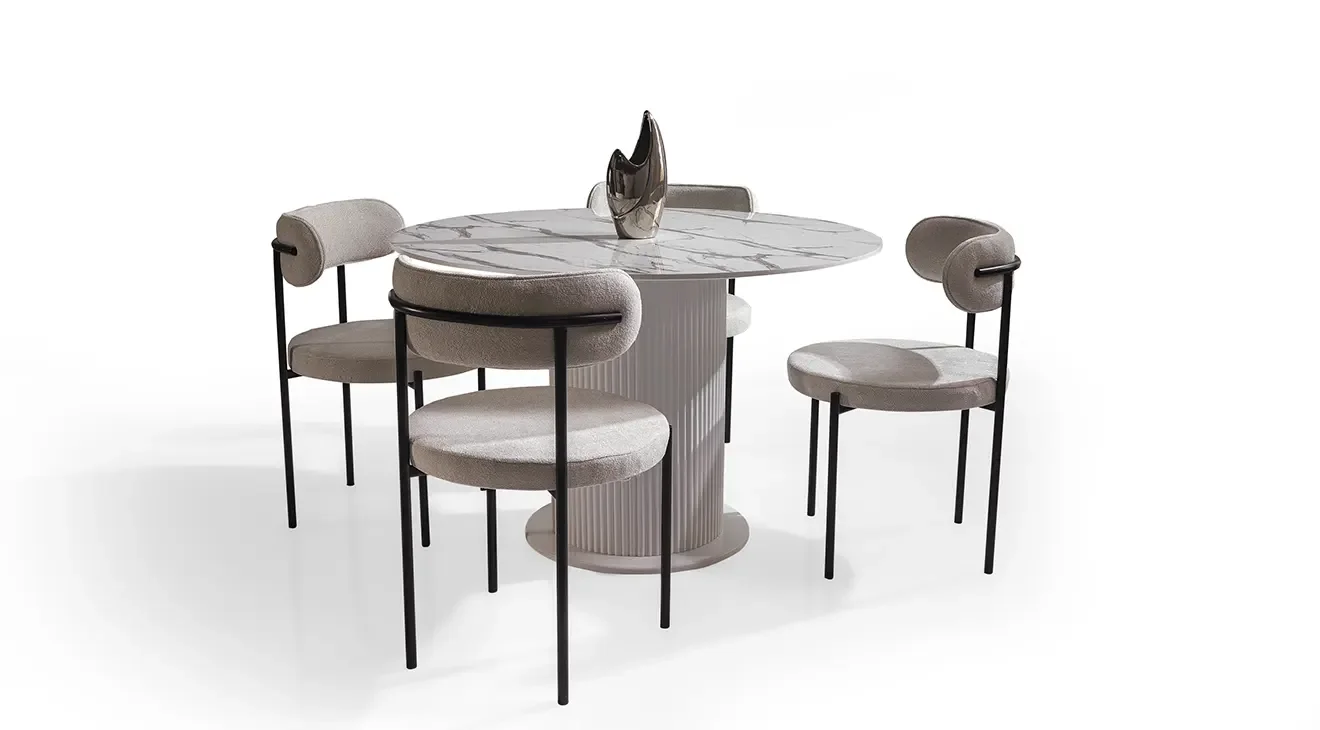 Rio Mermer Desenli Yemek Masası