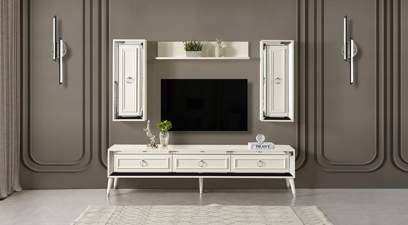 Rosa Ahşap Ayaklı Tv Ünitesi