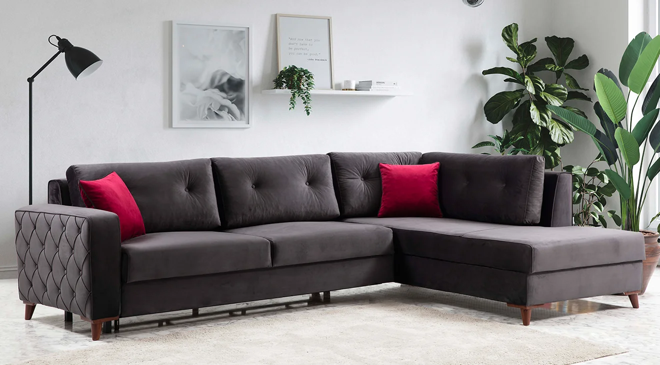 Rose Yataklı Sandıklı Köşe Koltuk Takımı