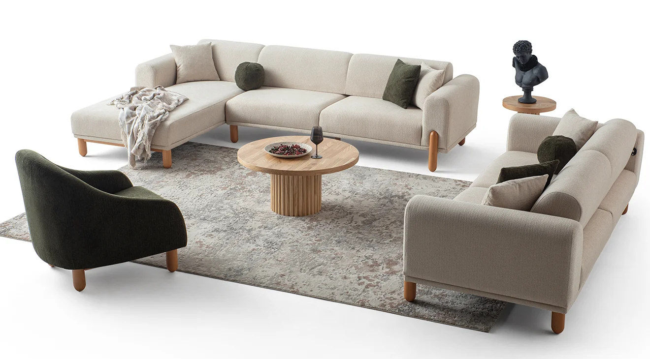 Ruby Kanepeli Köşe Koltuk Takımı