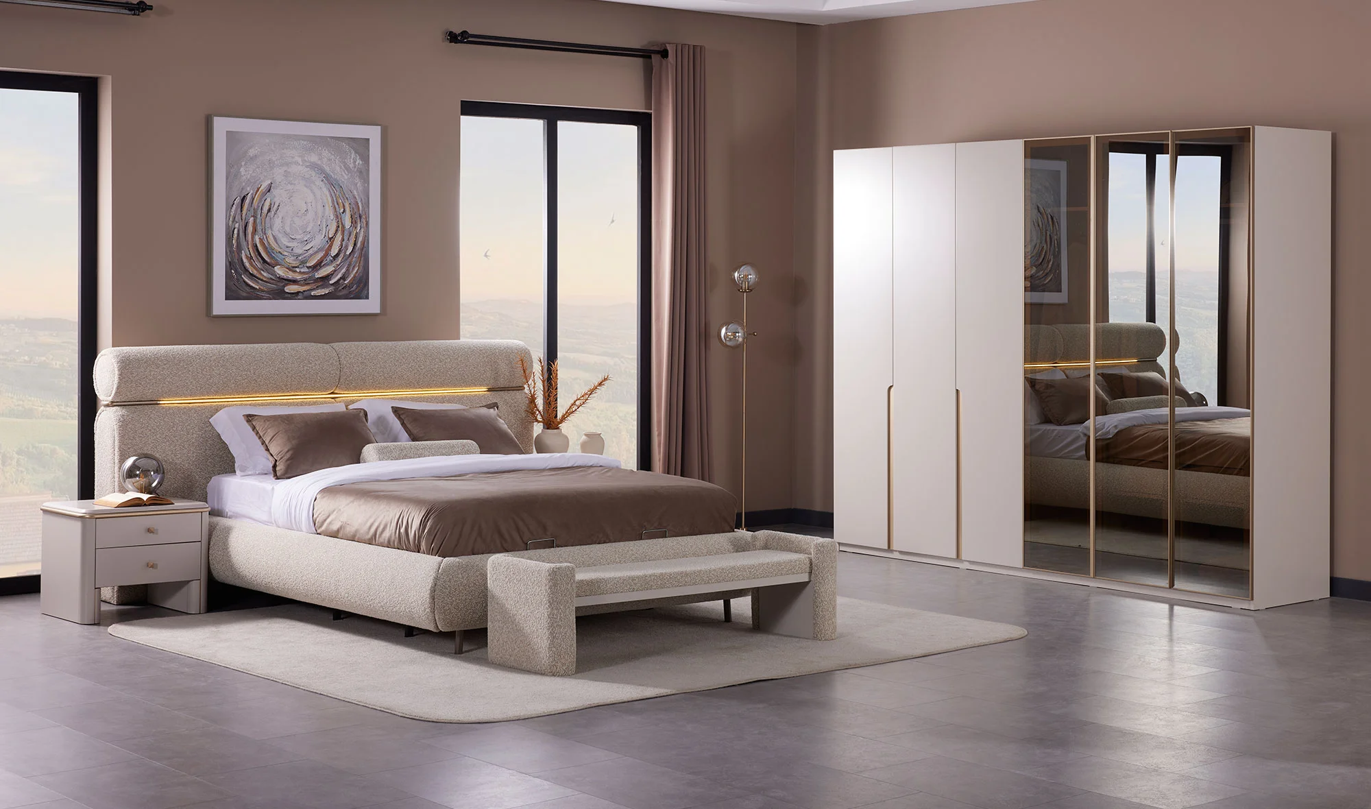 Sahra Bazalı Yatak Odası