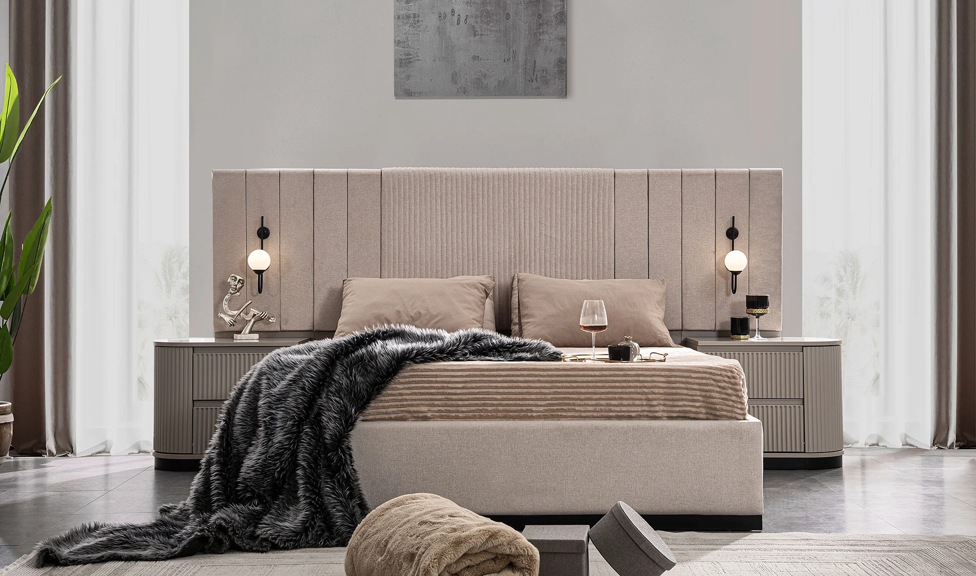 Santino Bazalı Karyola ve Başlık