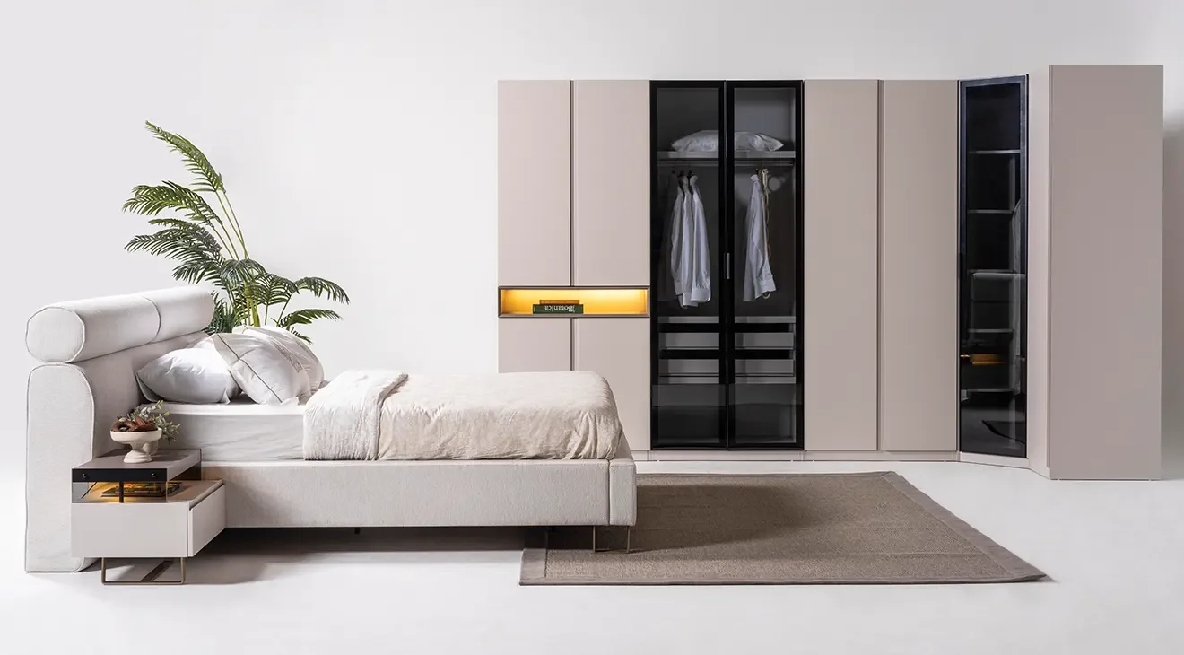 Sevilla Köşe Dolaplı Yatak Odası Takımı