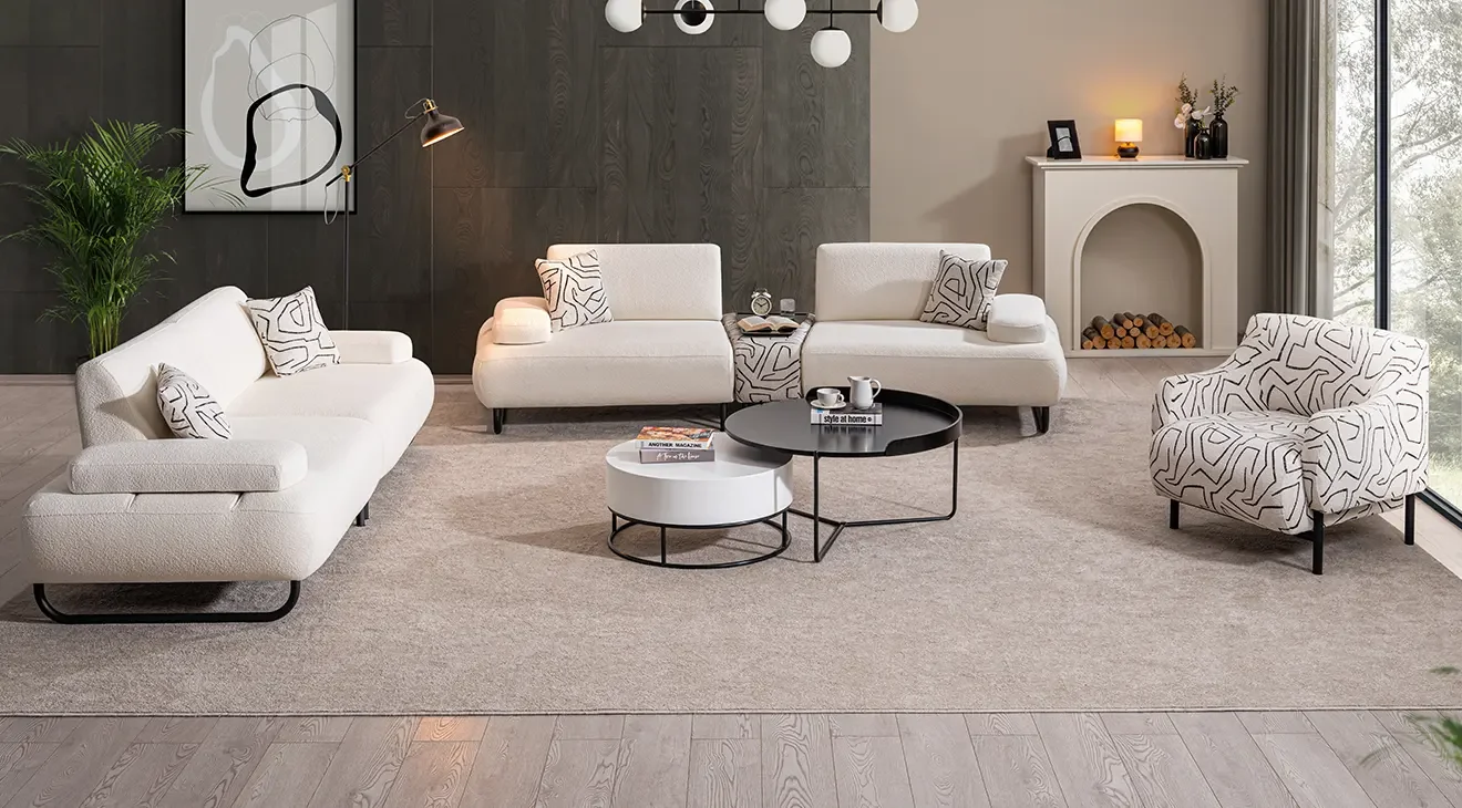 Simay Metal Ayaklı Koltuk Takımı