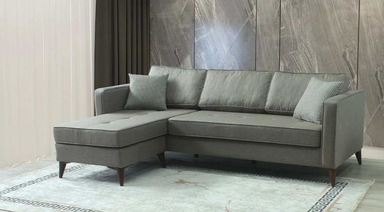 Sina Ahşap Ayaklı Köşe Koltuk Takımı