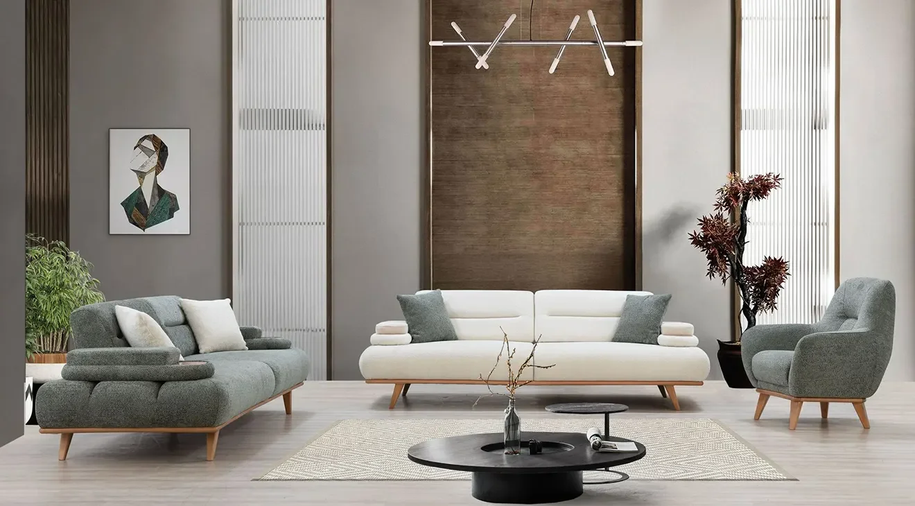 Sitella Ahşap Ayaklı Koltuk Takımı