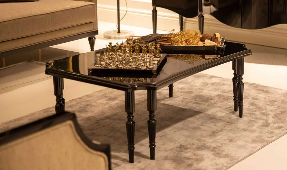 Schwarze Perle Couchtisch