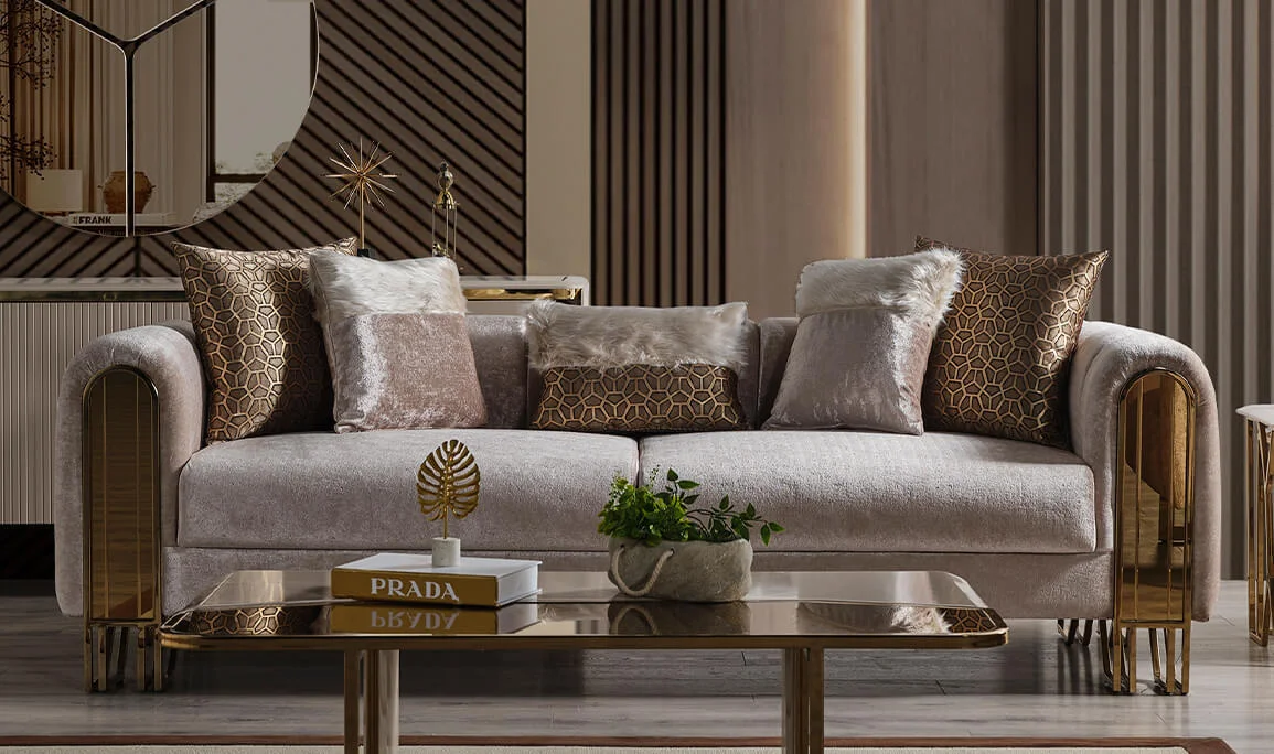 Solo Gold Dreisitzer Sofa