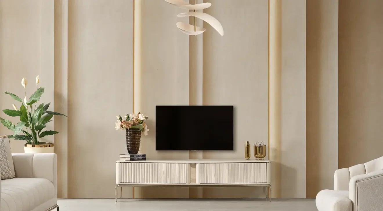 Solo Metal Ayaklı Modern Tv Ünitesi