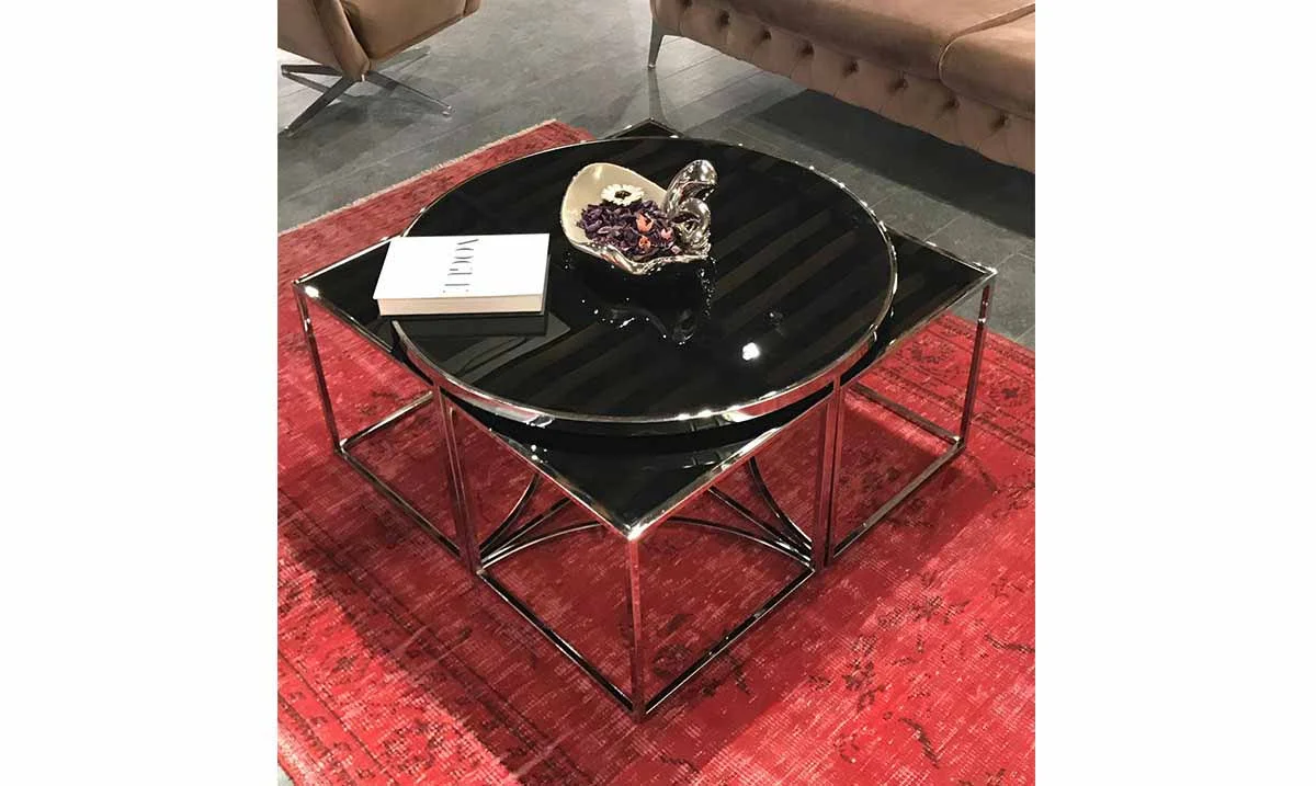 Soso Metal Ayaklı Krom 4+1 Sehpa