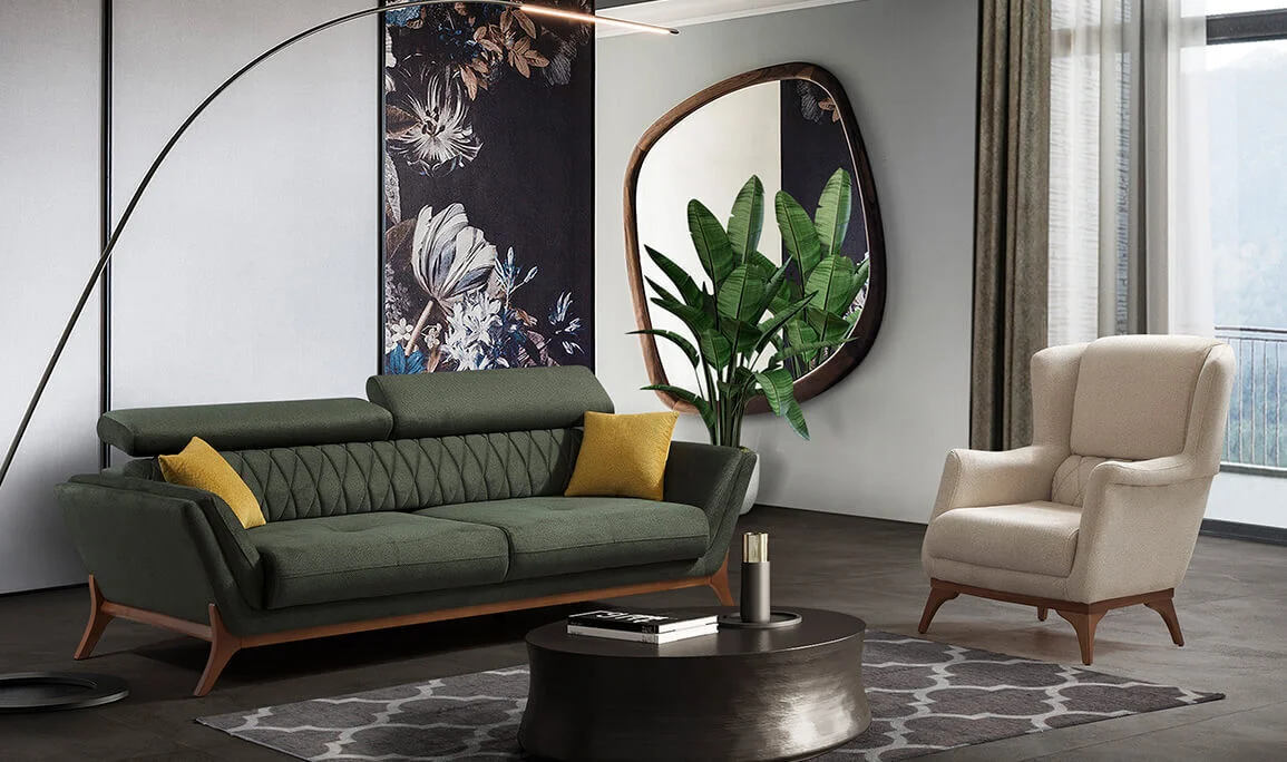 Stil Sofa Set Green