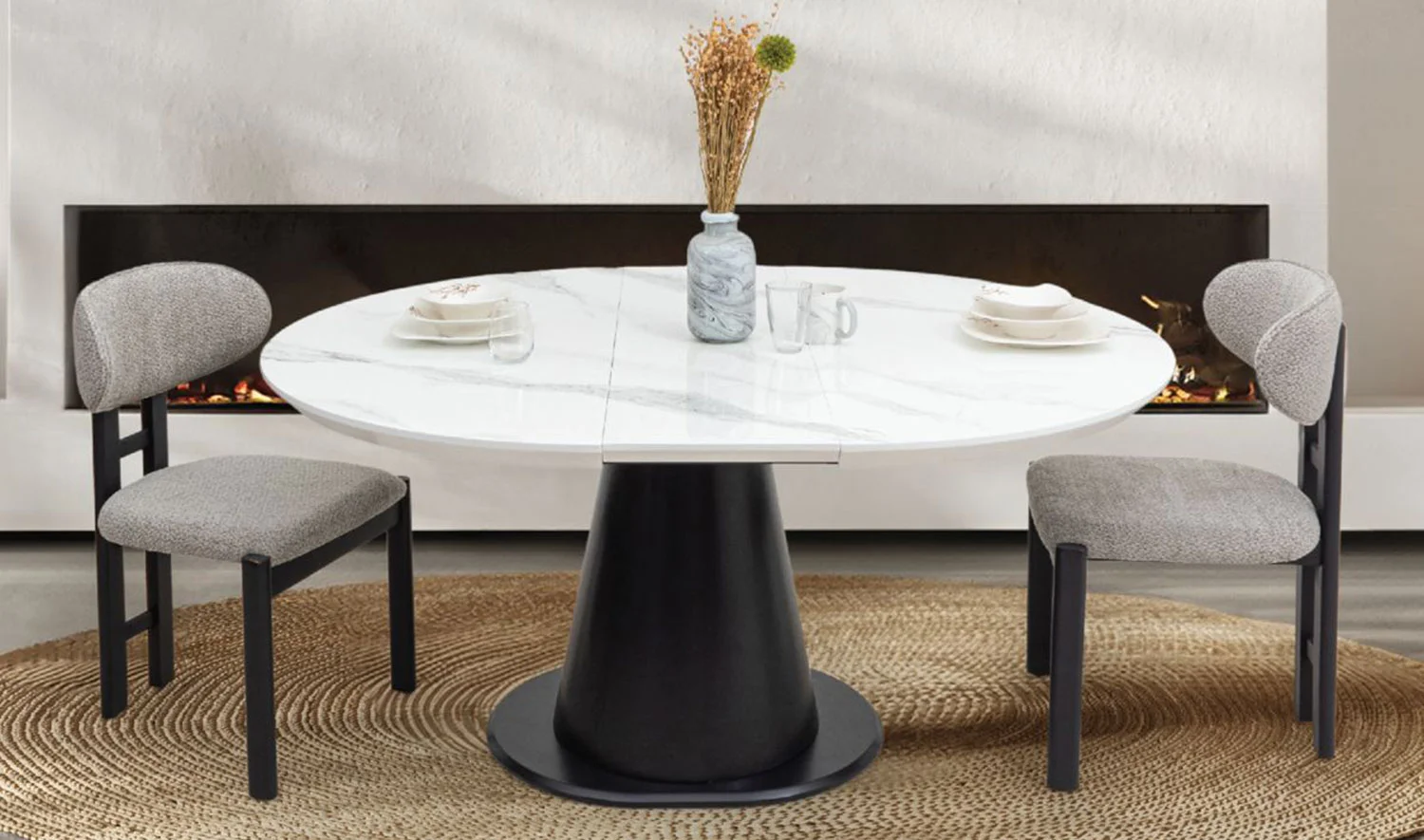 Açılır Yemek Masası + 4 Sandalye