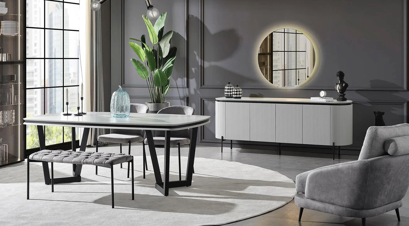 Tesla Plus Modern Yemek Odası Takımı