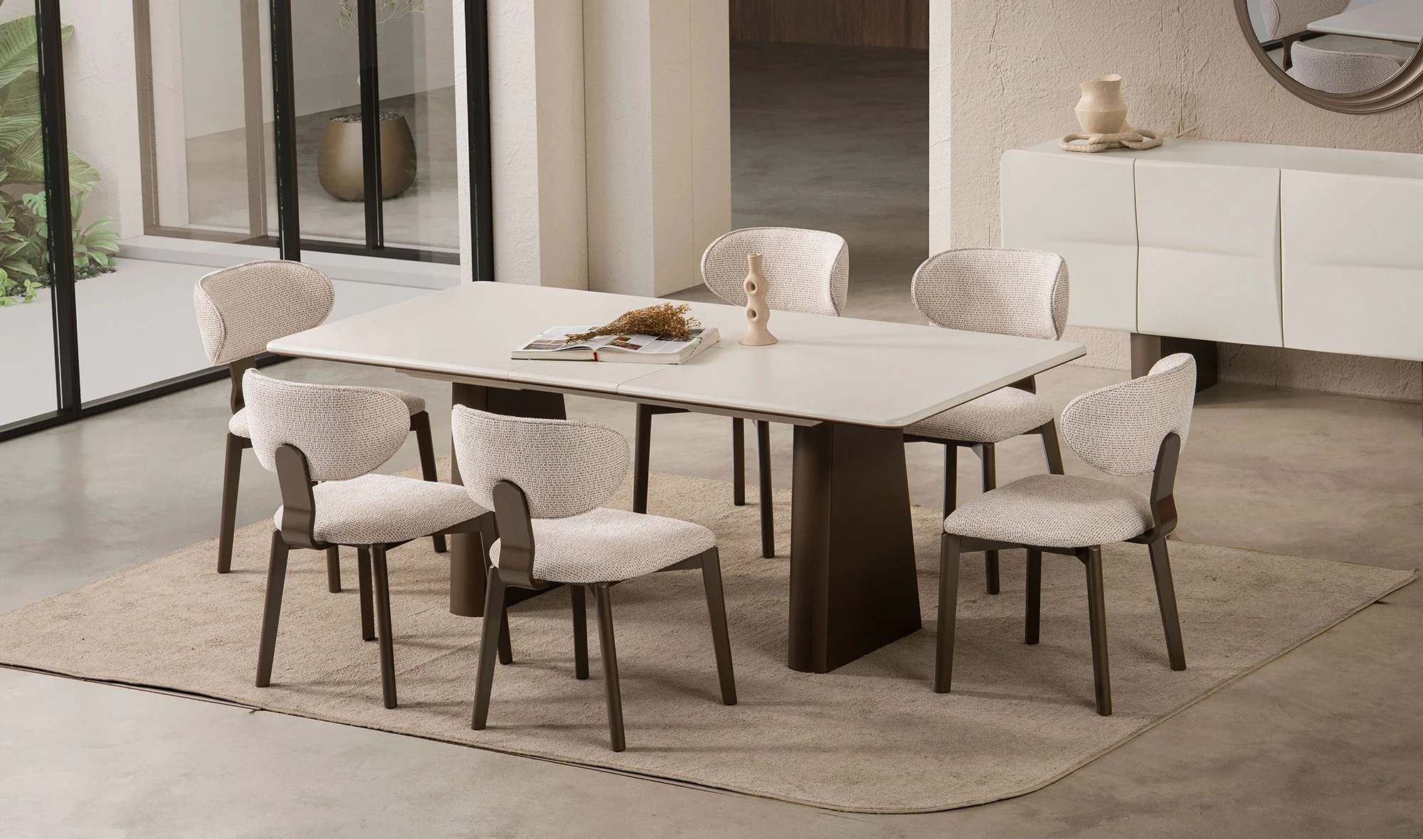 Açılır Yemek Masası + 6 Sandalye