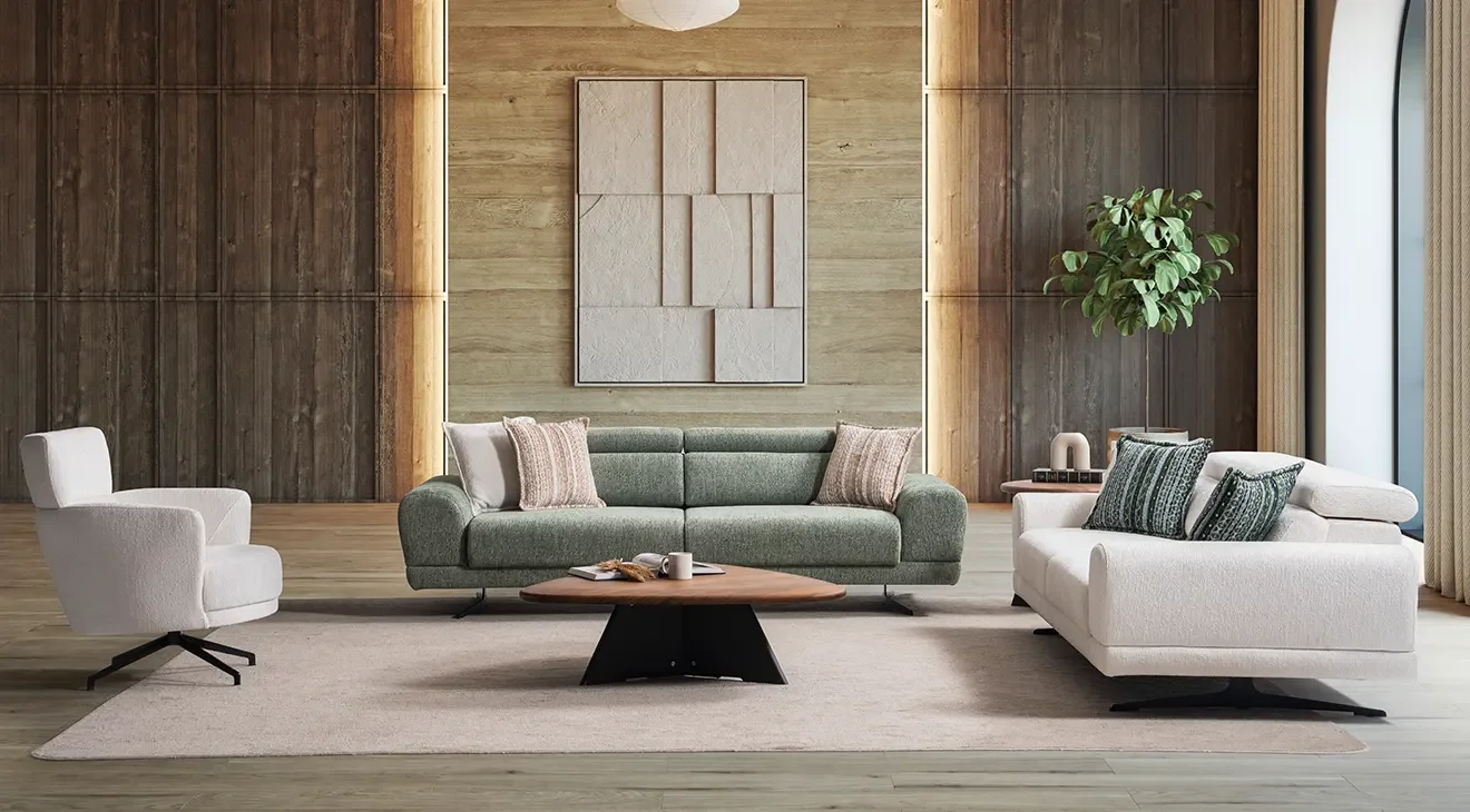 Trend Yataklı Metal Ayaklı Koltuk Takımı